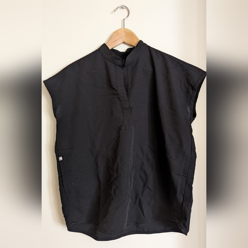 Figs Rafaela Oversized Scrub Top Black XS